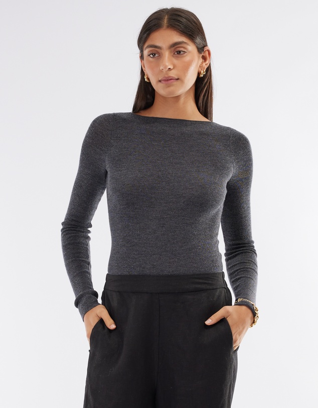 Amelius - Ellie Merino Knit Boat Neck