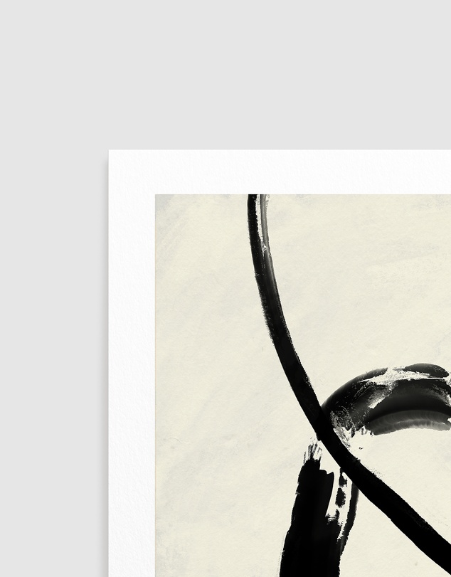 Olive et Oriel - Black Strokes No 5 by Treechild Art Print