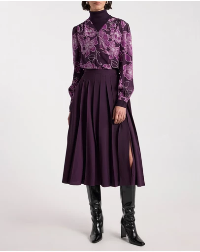 David Lawrence - Effie Pleat Midi Skirt