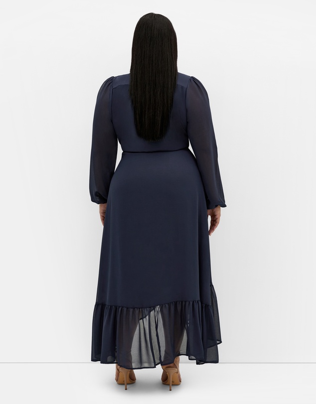 City Chic - Plus size Rylie Wrap Maxi Dress - navy