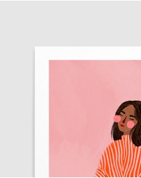 Olive et Oriel - The Woman With The Orange Stripes by Bea Muller Art Print