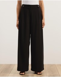 Atmos&Here - Isola Waist Detail Tailored Pants