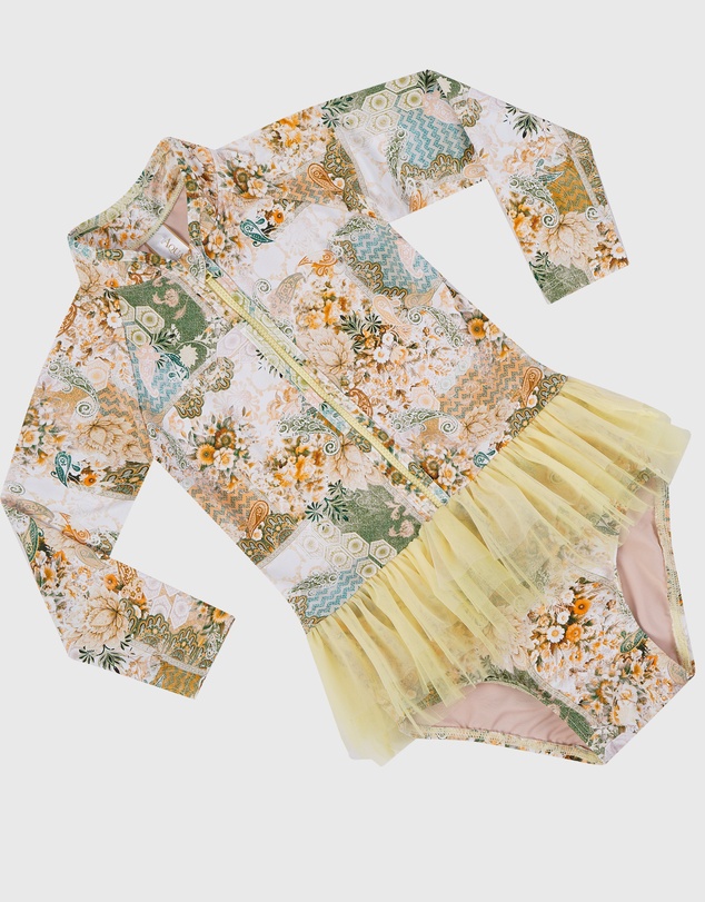 Aqua Blu Kids - Mosaic Long Sleeve One Piece - Babies