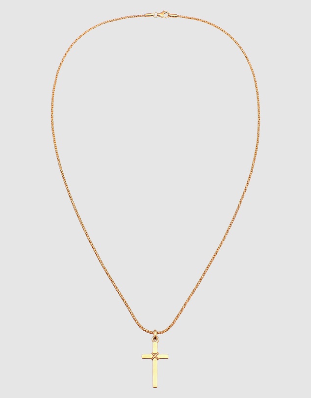 Kuzzoi - ICONIC EXCLUSIVE - Cross Pendant Necklace in Gold-Plated 925 Sterling Silver
