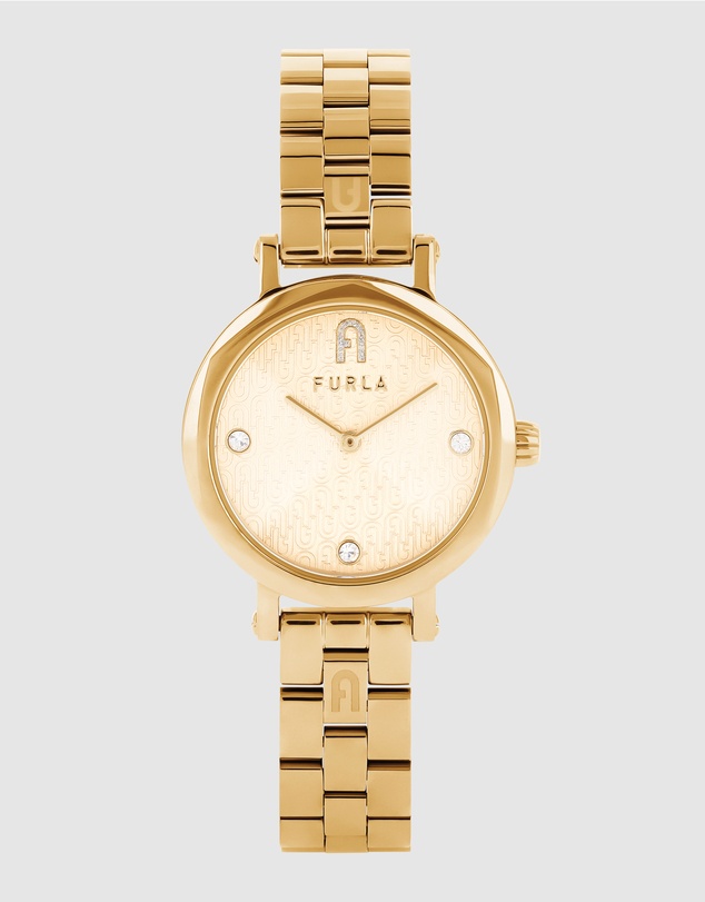 Furla - Petite Shape Gold-Tone Watch & Bracelet Gift Set