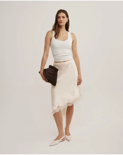 Witchery - Asymmetric Lace Skirt