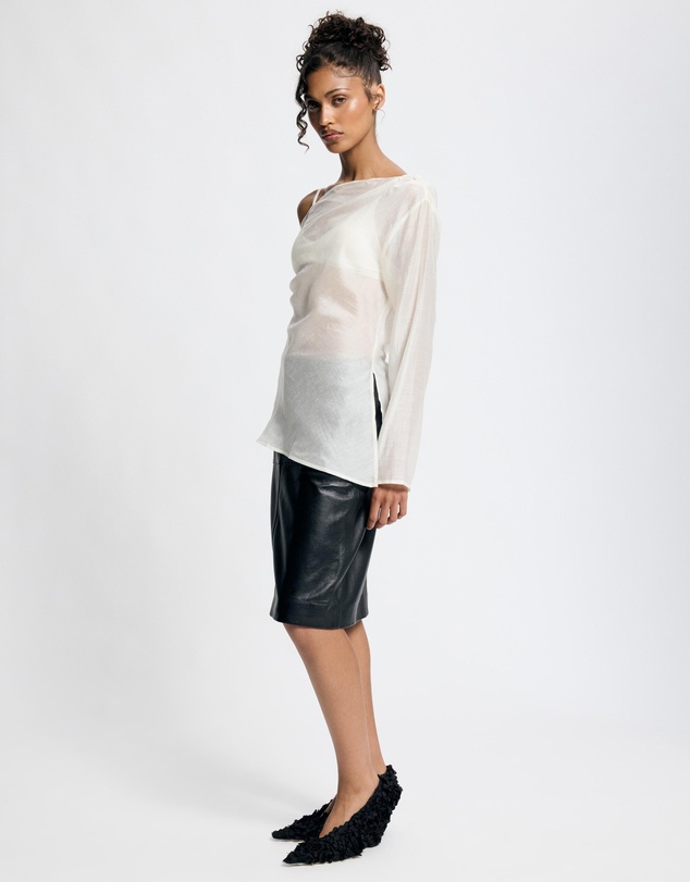 Lover - Layla LS Asymmetric Sheer Top