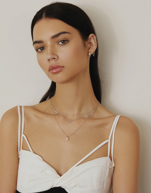 Ania Haie - Ania Haie Silver Mini Disc Drop Stacking Necklace