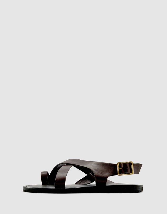 Brie Leon - Everyday Flat Sandal - Corn Leather
