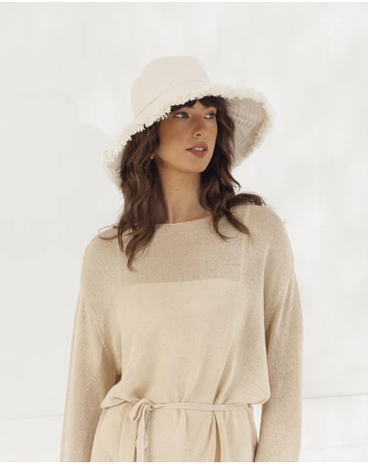 Morgan & Taylor - Cameron Bucket Hat in Beige