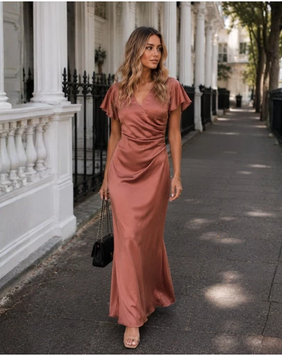 Esther Luxe - Doren Dress - Rust