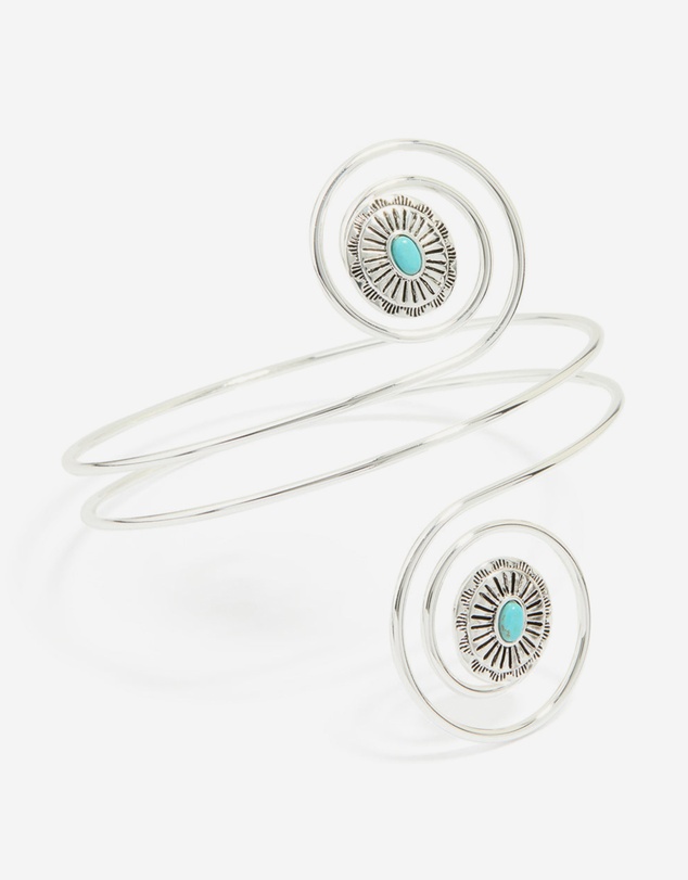 Lovisa - Silver Blue Stone Swirled Arm Cuff