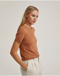 Oxford - Olivia Crop Knit Top