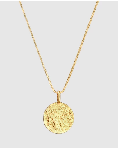 Kuzzoi - ICONIC EXCLUSIVE - Coin Pendant Necklace in Gold-Plated 925 Sterling Silver