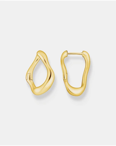 THOMAS SABO - THOMAS SABO Small Wavy Hoop Earrings in Gold