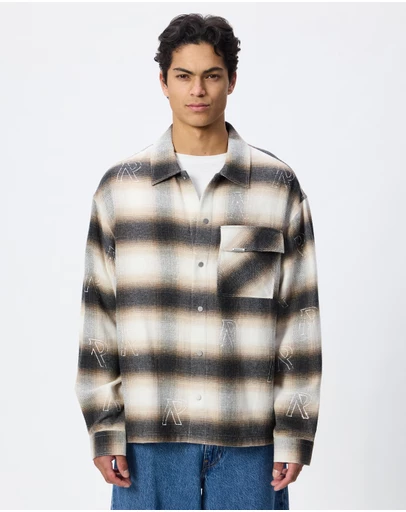 Represent - ICONIC EXCLUSIVE - All Over Initial Flannel Shirt