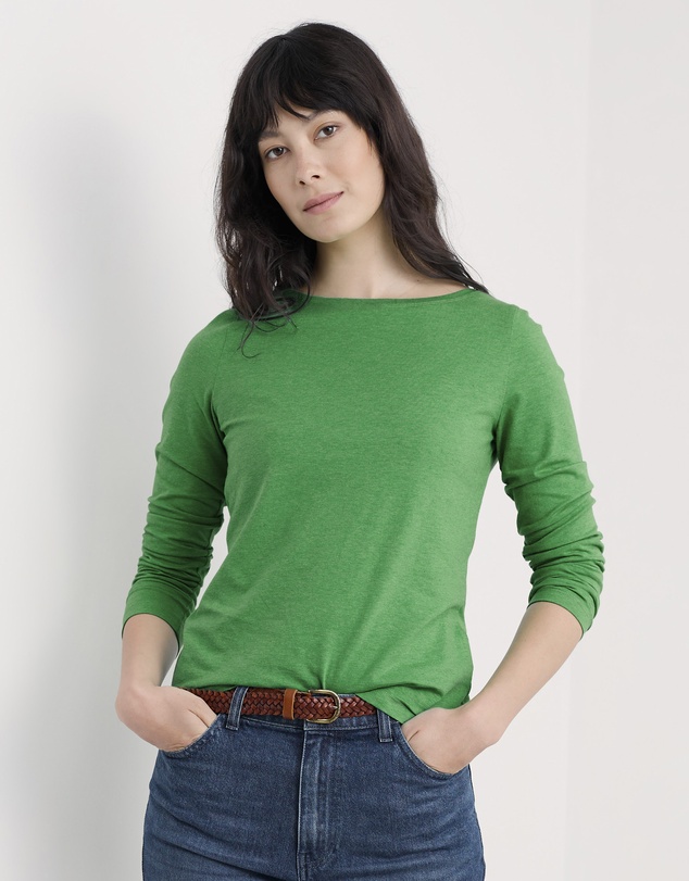 Seasalt - Seasalt Cornwall Green Easel Long Sleeve Top