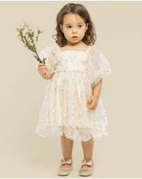 Designer Kidz - Ava Embroidered Floral Dress