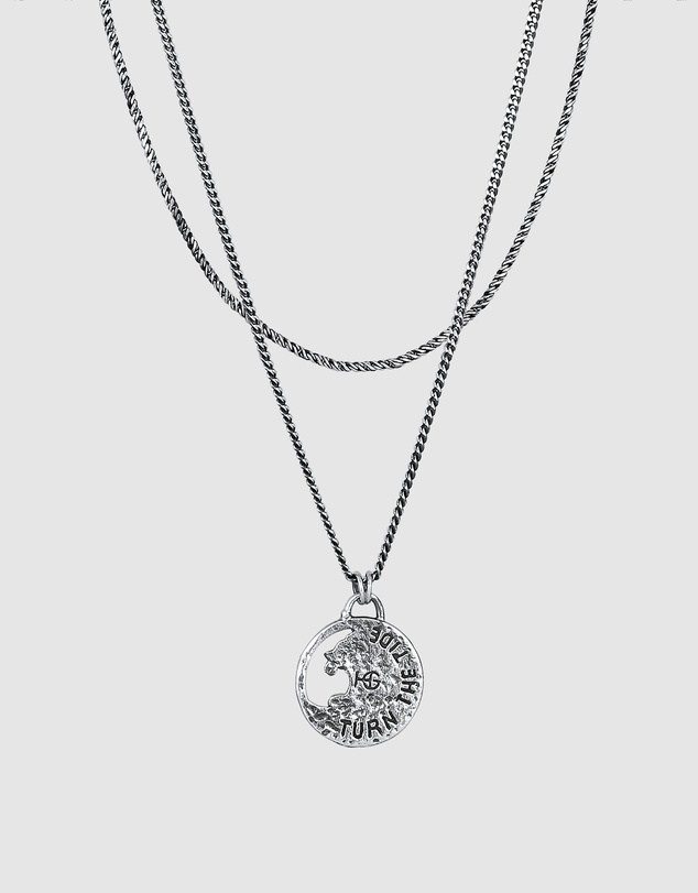 Haze & Glory - ICONIC EXCLUSIVE - Turn The Tide Layer Necklace in Oxidised 925 Silver