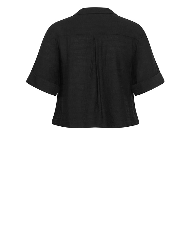 City Chic - Plus size Annie Relaxed Shirt - black