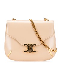 Pre-Loved by Azura Reborn - Pre-Loved Teen Shiny Calfskin Triomphe Besace Clea Chain Crossbody
