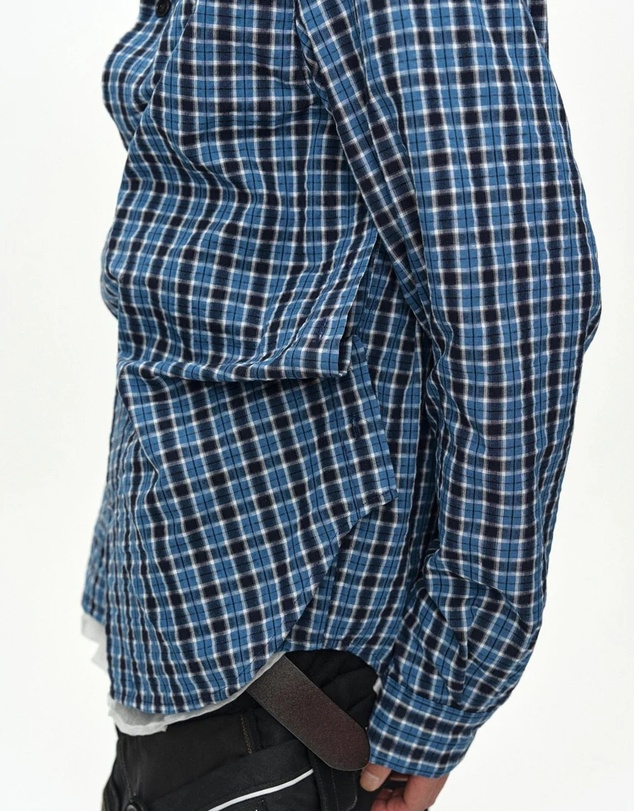 Andersson Bell - Blue Check Layered Shirt