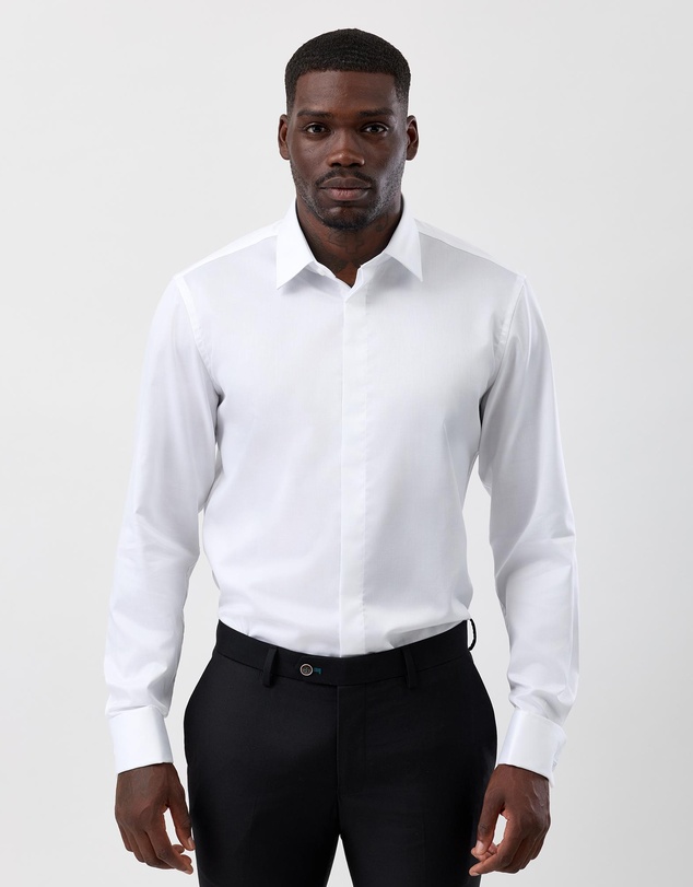 Brooksfield - Concealed Placket Tuxedo Shirt