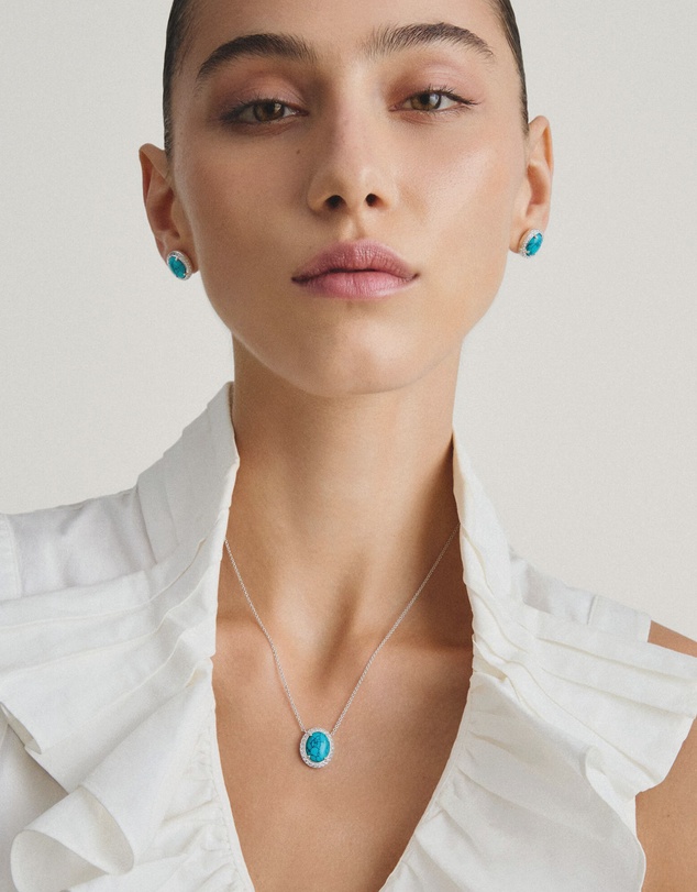 THOMAS SABO - THOMAS SABO Chain with imitation turquoise and zirconia