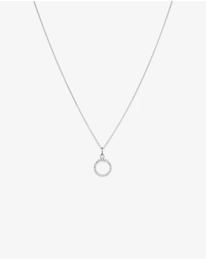Michael Hill - Open Circle Pendant with Cubic Zirconia in Sterling Silver