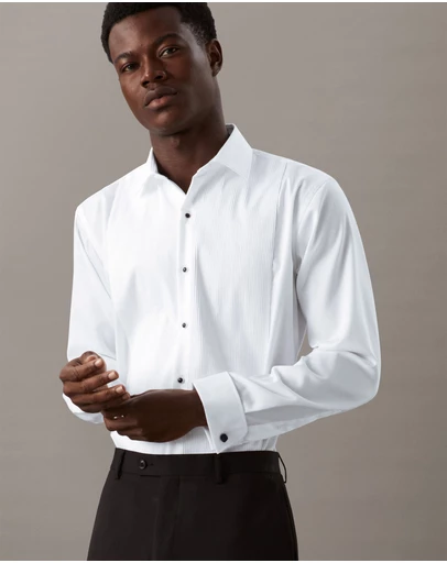Calvin Klein - Pleated Front French Cuff Shirt