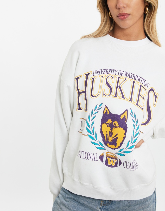 Vintage by The Real Deal - Pre Loved - 1991 NCAA Washington Huskies Sweatshirt