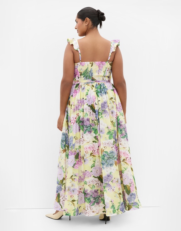City Chic - Annika Hydrangea Print Cotton Maxi Dress