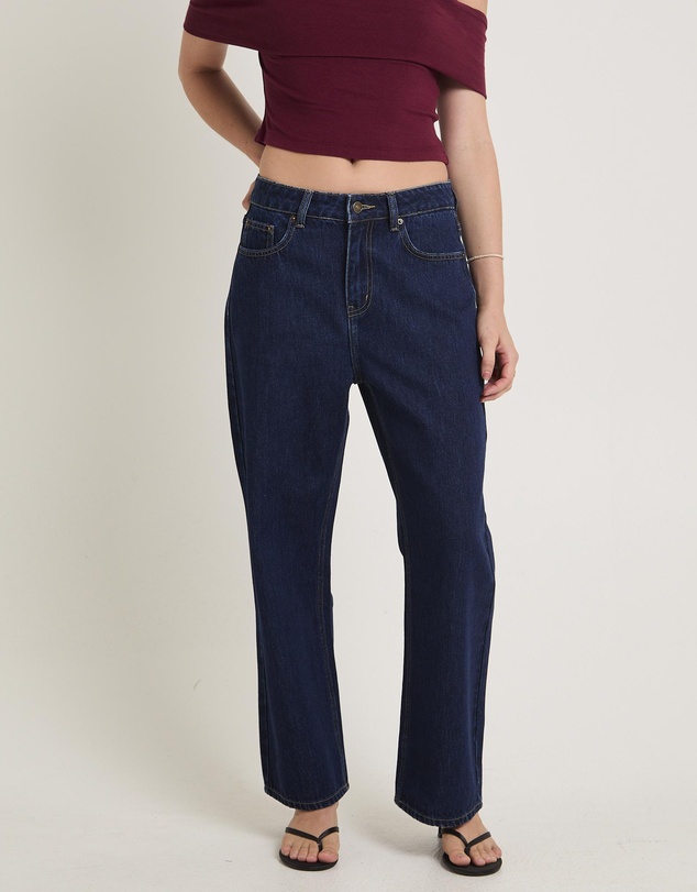 Subtitled - Alexa Mid Rise Denim Jeans Petite Relaxed