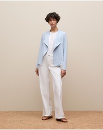 Trenery - Bamboo Viscose Blend Jacket in Soft Blue