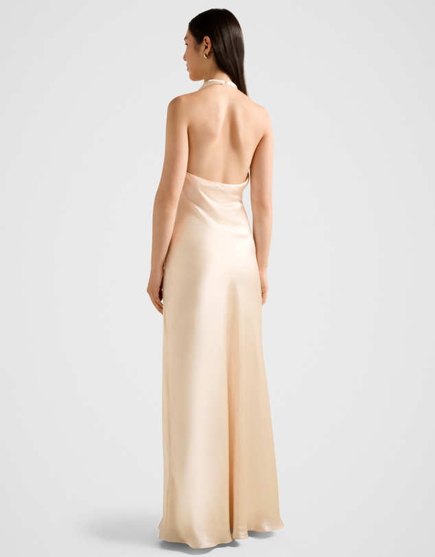 Forever New - Abby Halter Neck Satin Maxi Dress