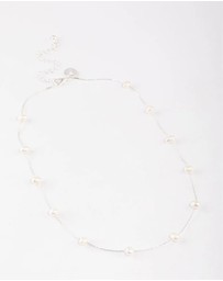Lovisa - Silver Plated Freshwater Pearl Dotted Fine Necklace