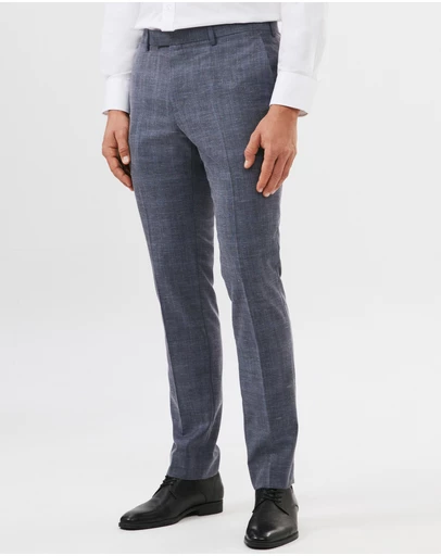 Van Heusen - Superfine Twill Slub Check Suit Pant