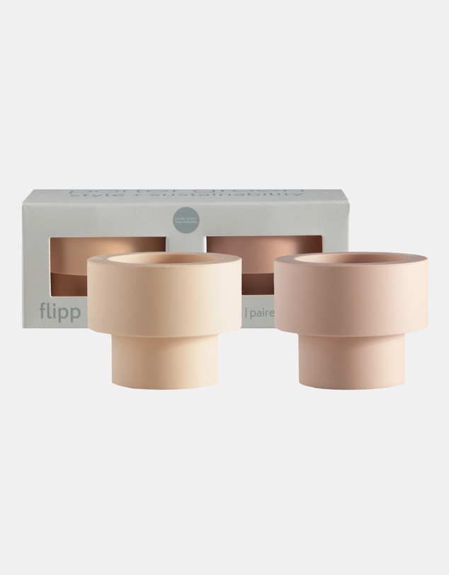 porter green - flipp sml silicone unbreakable candle holder set
