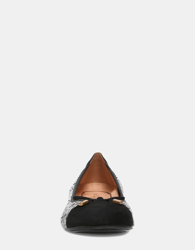 Vionic - Minna Ballet Flat - Black/White