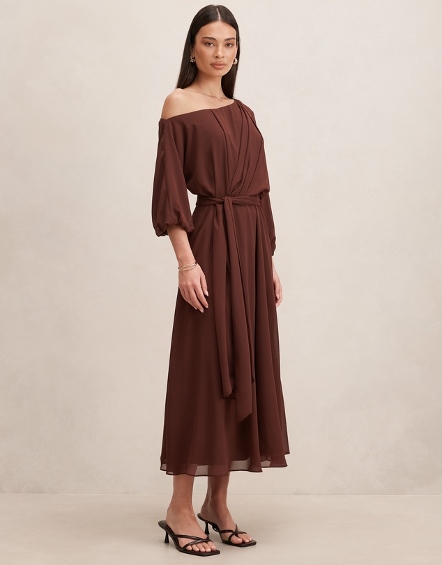 Forever New - Samantha Tipped Draped Midi Dress