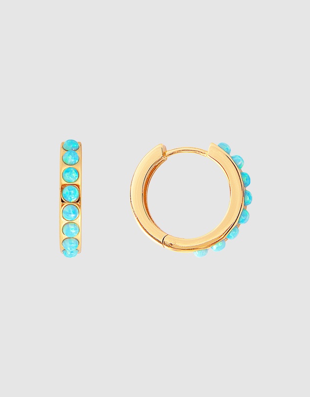 FAIRLEY - Blue Opal Crystal Midi Hoops