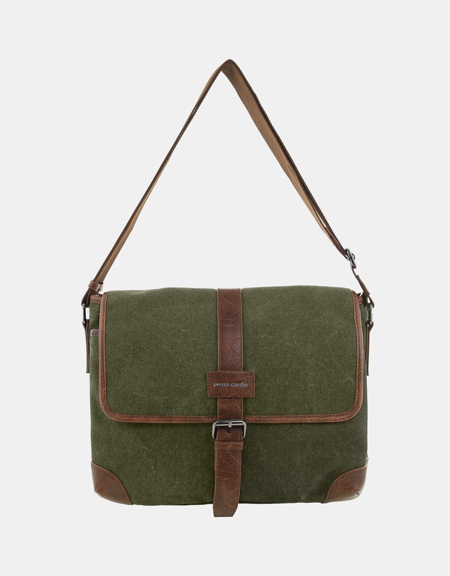 Pierre Cardin - Pierre Cardin Canvas Messenger Bag