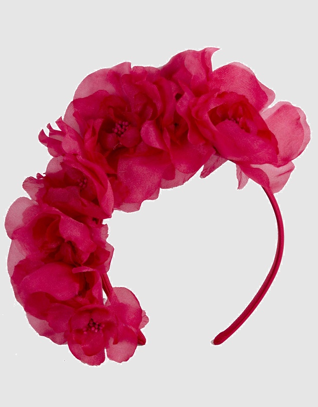 Max Alexander - Red Flower Headband Fascinator