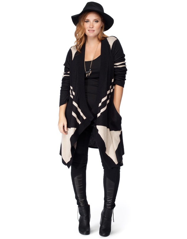 17 Sundays - Like A Cat Jacquard Knit Coat