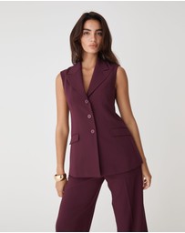 Forcast - Nikki Long Collared Vest