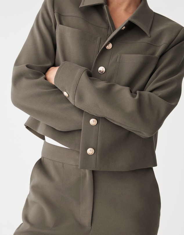 Forcast - Sadie Patch Pocket Crop Jacket