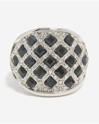 Lovisa - Silver Mini Black Triangles Ring