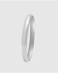 Nialaya Jewellery - Classic 8mm Round Bangle in Silver