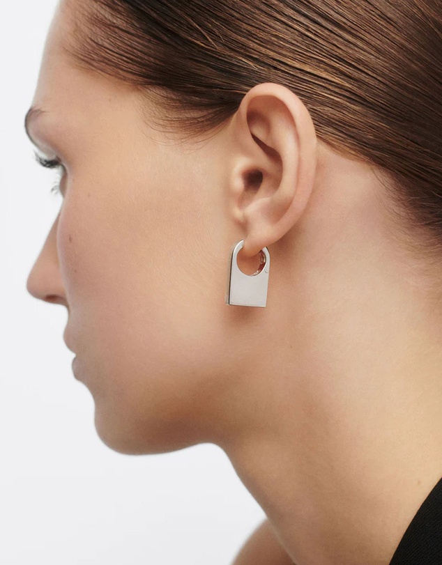 PDPAOLA - Chicago Silver Hoop Earrings