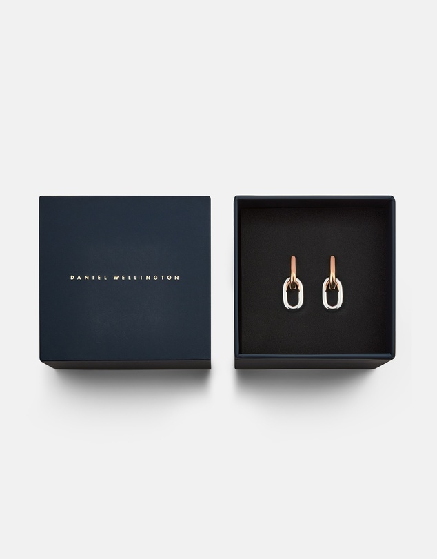 Daniel Wellington - Contrast Link Earrings Two Tone